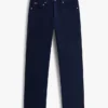 Jeans retos regulares tingidos na peça Jeans retos regulares tingidos na peça