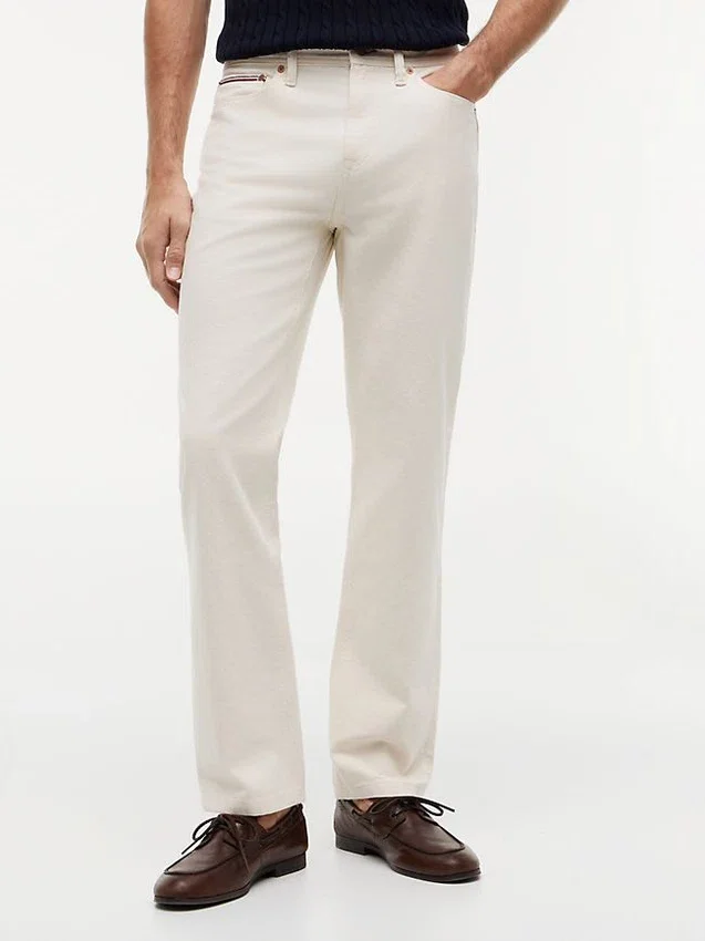 Jeans retos tingidos na peça Jeans retos tingidos na peça