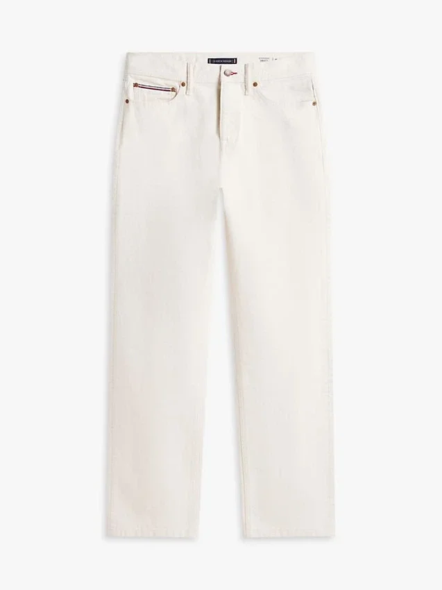 Jeans retos tingidos na peça Jeans retos tingidos na peça