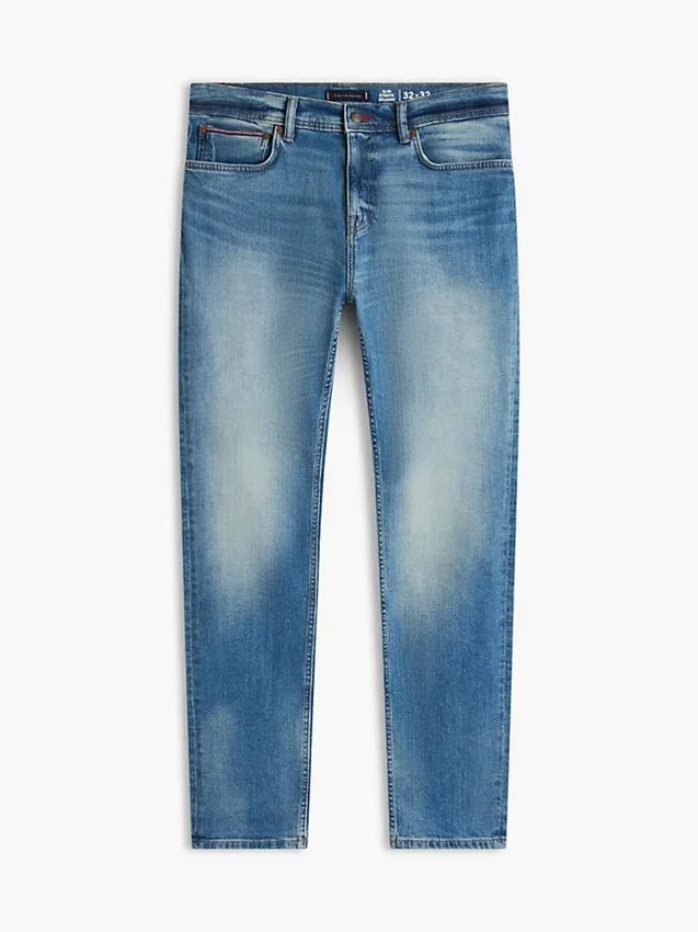 Jeans slim desbotados com elasticidade Jeans slim desbotados com elasticidade