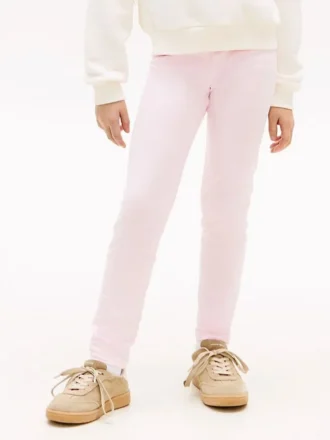 Leggings infantis com logótipo Tommy estilo universitário