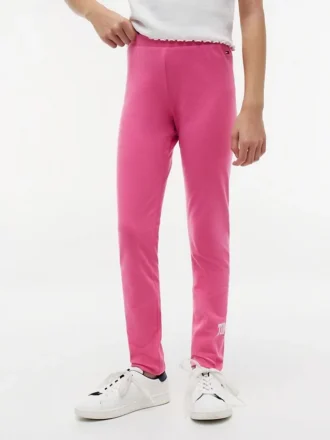 Leggings infantis com logótipo Tommy estilo universitário