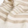 Lenço em mistura de algodão e linho às riscas Lenço em mistura de algodão e linho às riscas