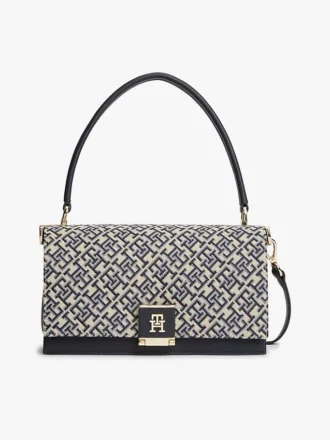 Mala a tiracolo Jacquard com fecho Monogram