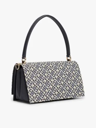 Mala a tiracolo Jacquard com fecho Monogram