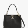 Mala tipo satchel média com fecho monograma Mala tipo satchel média com fecho monograma