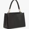 Mala tipo satchel média com fecho monograma Mala tipo satchel média com fecho monograma
