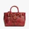 Micro-bolsa em pele com relevo de pele de cobra Micro-bolsa em pele com relevo de pele de cobra