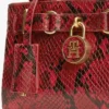 Micro-bolsa em pele com relevo de pele de cobra Micro-bolsa em pele com relevo de pele de cobra