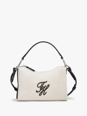 Mini-bolsa com monograma em script repelente à água