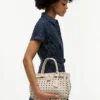 Mini-bolsa de couro tecido Mini-bolsa de couro tecido