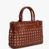 Mini-bolsa de couro tecido Mini-bolsa de couro tecido