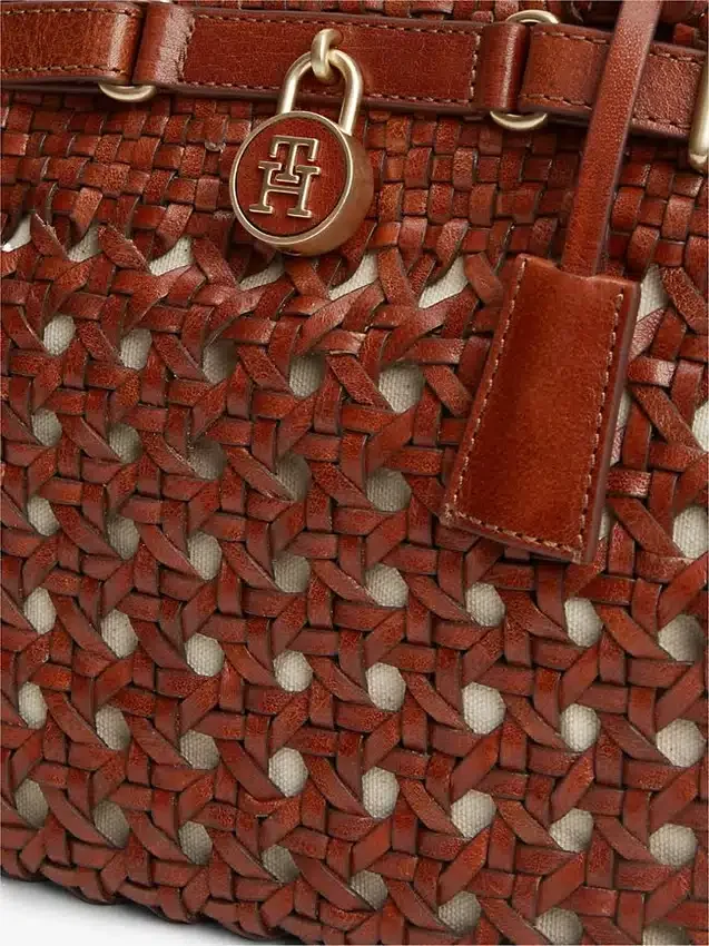 Mini-bolsa de couro tecido Mini-bolsa de couro tecido