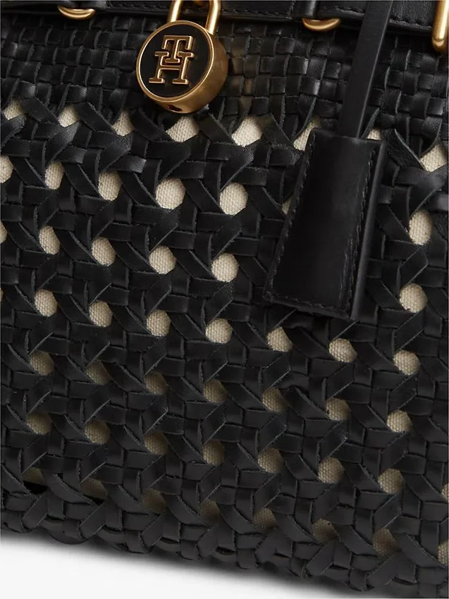 Mini-bolsa de couro tecido Mini-bolsa de couro tecido