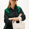 Mini-bolsa tipo tote com logótipo metálico e textura granulada Mini-bolsa tipo tote com logótipo metálico e textura granulada