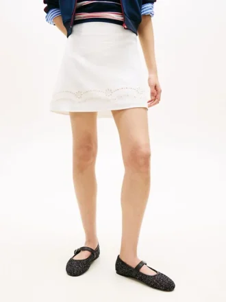 Mini-saia bordada Tommy Jeans