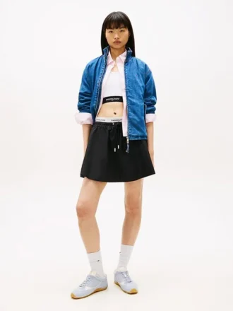Mini-saia com fita com logótipo Tommy Jeans