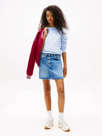 Mini-saia de ganga de cintura alta Tommy Jeans