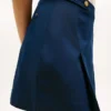 Mini-saia de sarja plissada