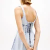 Mini-vestido de ganga plissado Tommy Jeans Mini-vestido de ganga plissado Tommy Jeans