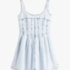 Mini-vestido de ganga plissado Tommy Jeans Mini-vestido de ganga plissado Tommy Jeans