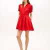 Mini-vestido de linho