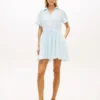 Mini-vestido de linho