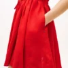Mini-vestido de linho
