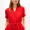 Mini-vestido de linho