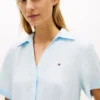 Mini-vestido de linho