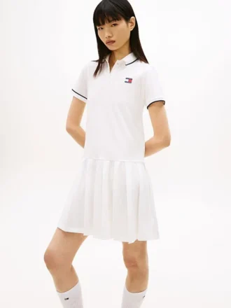 Mini-vestido polo plissado Tommy Jeans