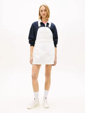 Mini-vestido tipo macacão em Jeans Tommy Jeans