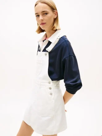 Mini-vestido tipo macacão em Jeans Tommy Jeans
