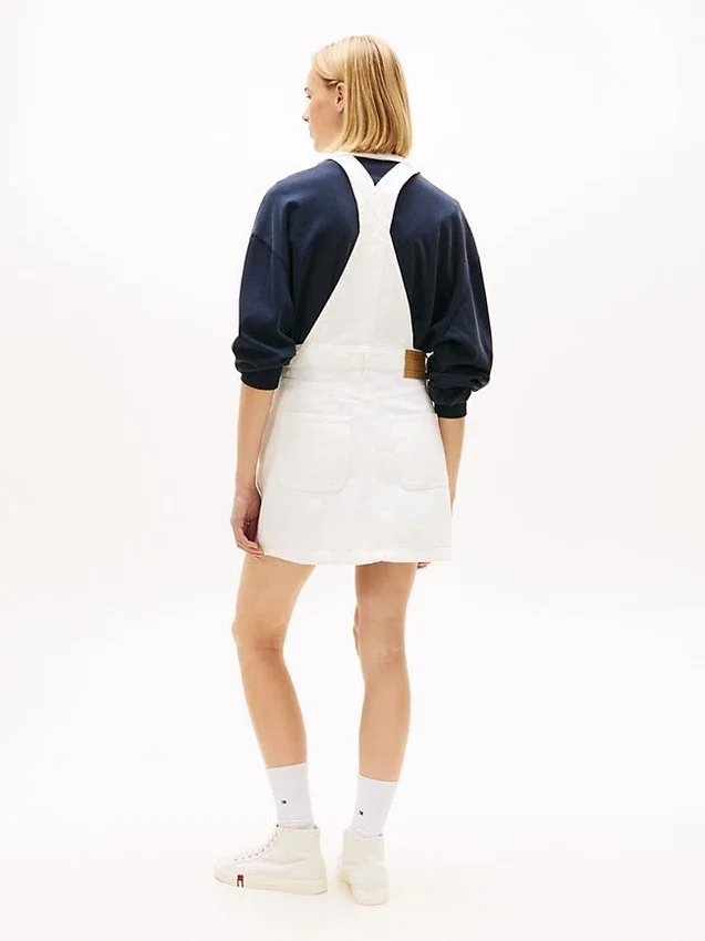 Mini-vestido tipo macacão em Jeans Tommy Jeans Mini-vestido tipo macacão em Jeans Tommy Jeans