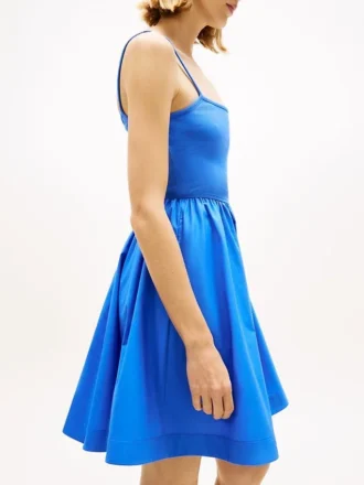Mini-vestido Tommy Jeans em materiais mistos
