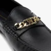 Mocassim de couro com elos de corrente Mocassim de couro com elos de corrente