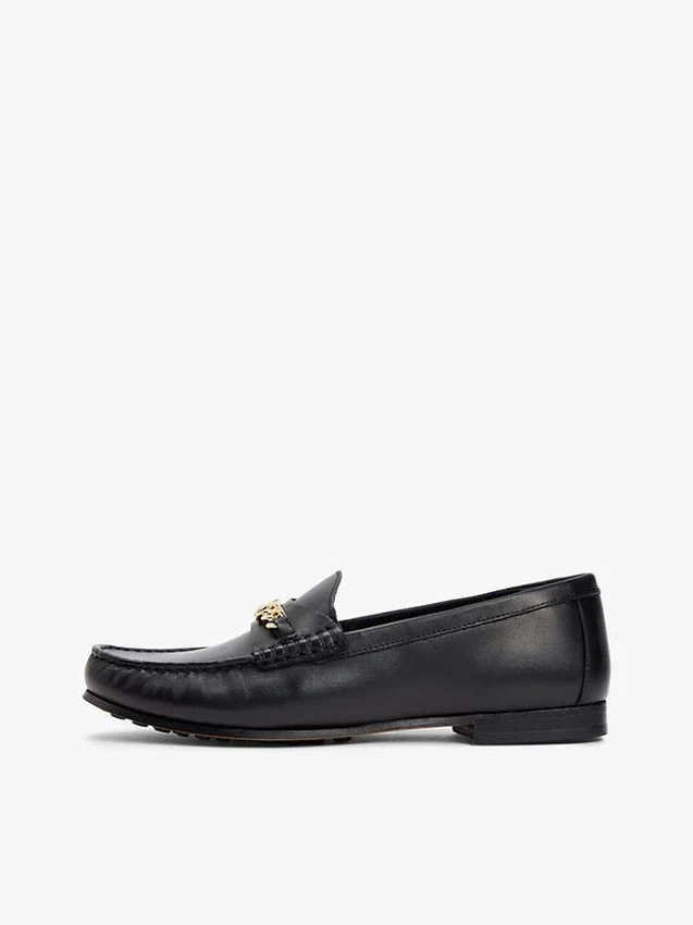 Mocassim de couro com elos de corrente Mocassim de couro com elos de corrente