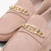 Mocassins de camurça com elos de corrente Mocassins de camurça com elos de corrente