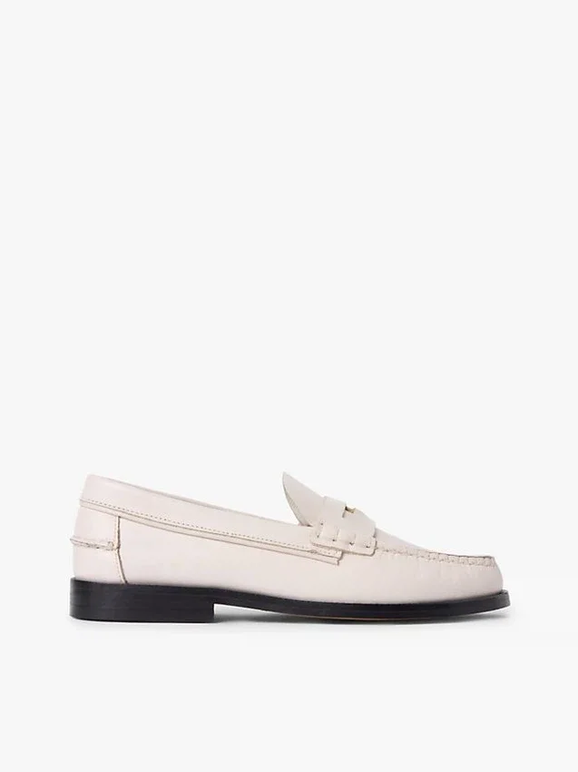 Mocassins de couro liso Mocassins de couro liso