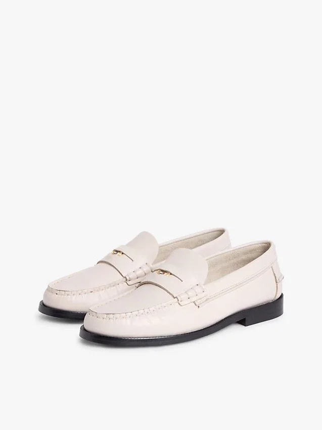 Mocassins de couro liso Mocassins de couro liso