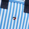 Mochila infantil em lona às riscas