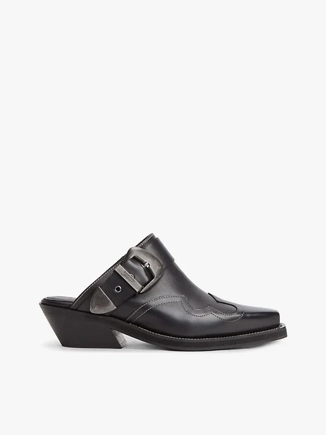 Mules de couro estilo western da Tommy Jeans Mules de couro estilo western da Tommy Jeans