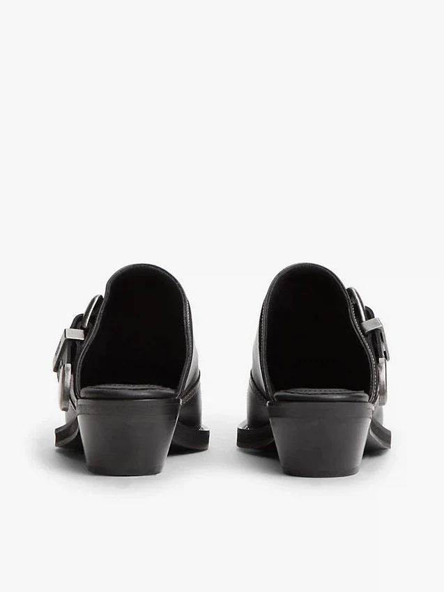 Mules de couro estilo western da Tommy Jeans Mules de couro estilo western da Tommy Jeans