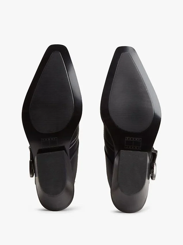 Mules de couro estilo western da Tommy Jeans Mules de couro estilo western da Tommy Jeans
