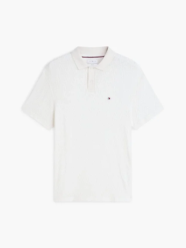 Polo clássico em jacquard texturado Polo clássico em jacquard texturado
