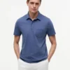 Polo com bolso em jersey de corte regular Polo com bolso em jersey de corte regular