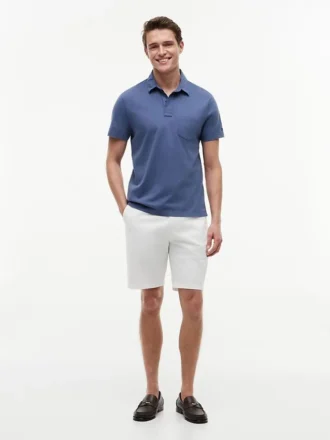 Polo com bolso em jersey de corte regular
