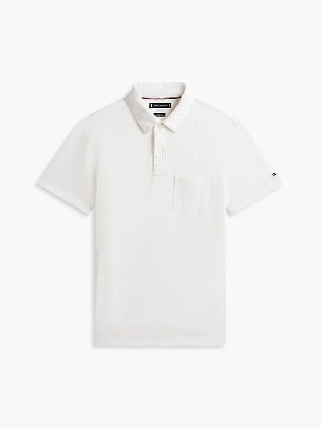 Polo com bolso em jersey de corte regular Polo com bolso em jersey de corte regular