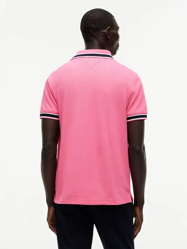 Polo com corte regular e detalhes em contraste Polo com corte regular e detalhes em contraste