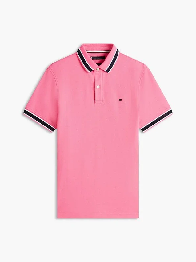 Polo com corte regular e detalhes em contraste Polo com corte regular e detalhes em contraste